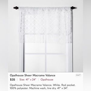 Two macrame curtain valance from target